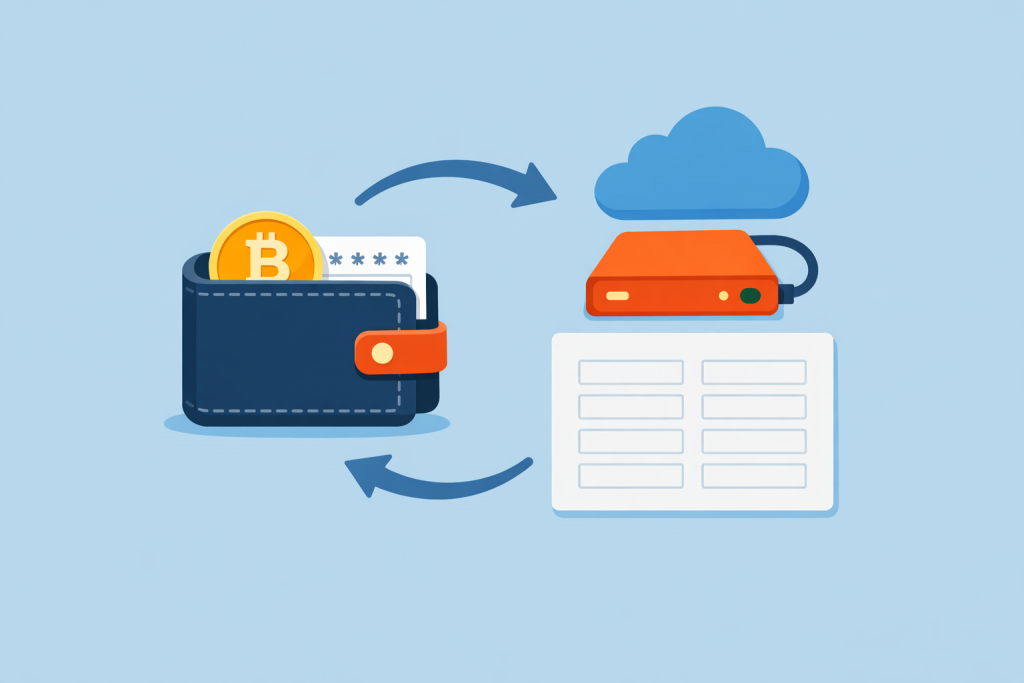 Crypto-gammon with Bitcoin, which synchronizes with the server and the dark storage system to save and backup data.